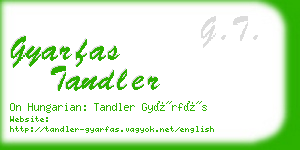 gyarfas tandler business card
